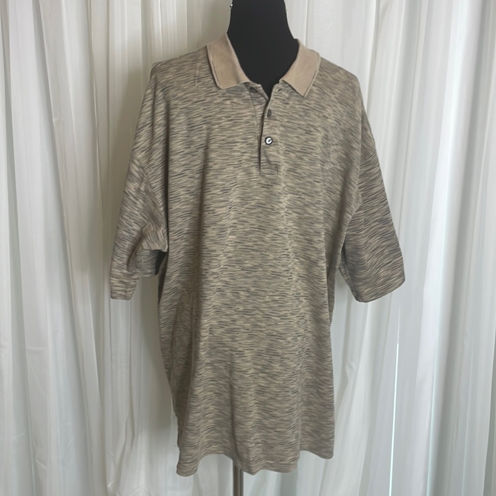 Beige/Black BOTANY 500 Polo Shirt, size XL